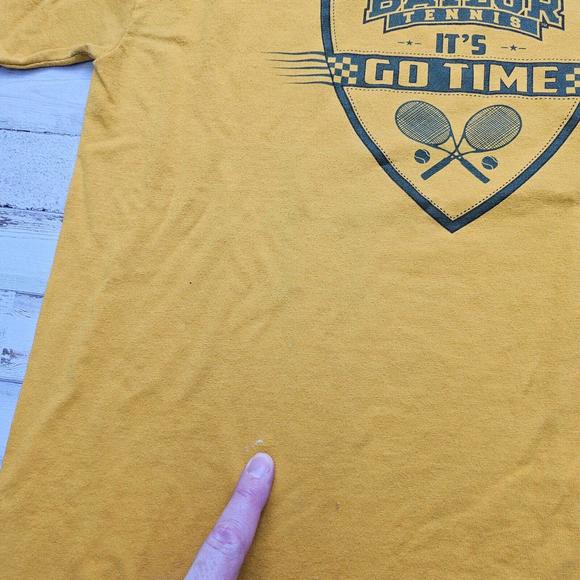 Baylor Bears Tennis IT'S GO TIME Size MED Adult T-Shirt Graphic Tee Vintage - Picture 3 of 8